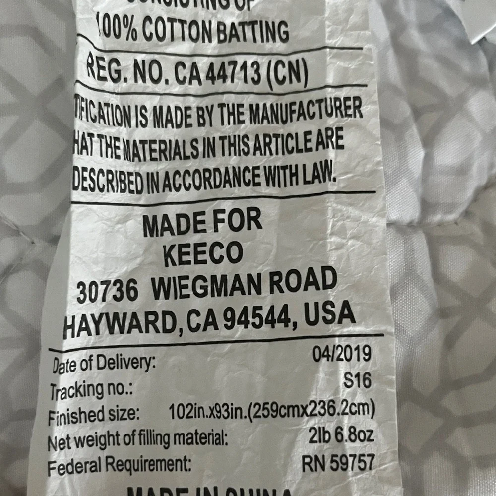F/Q, The Big One, Quilted Bedding - Picture 5 of 5